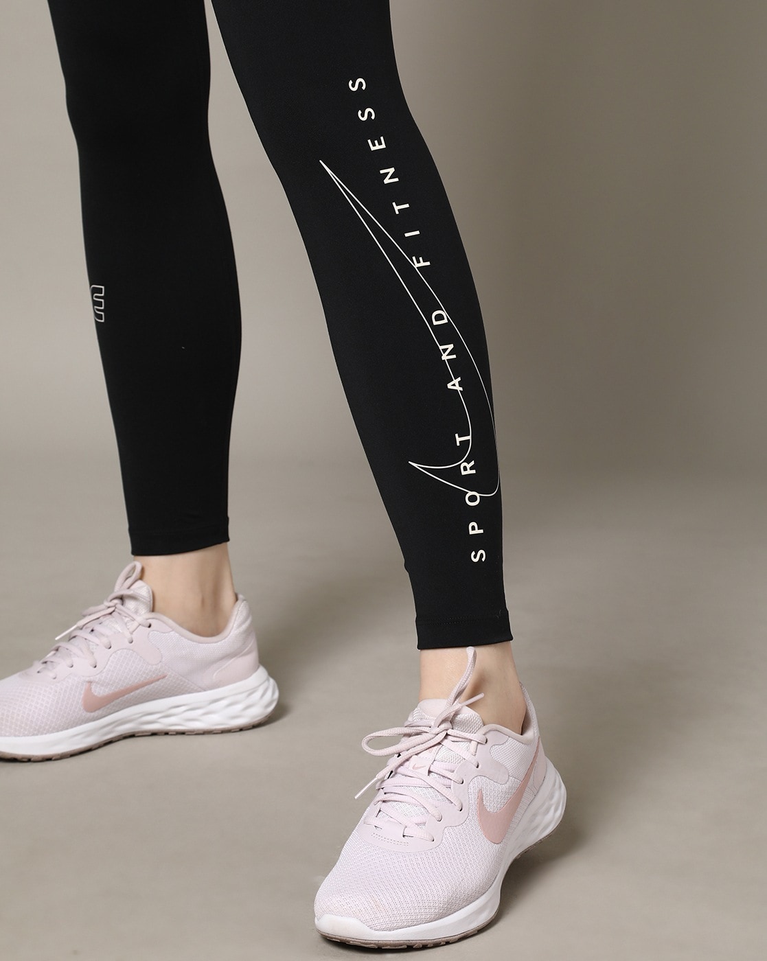 Nike Pro Dri Fit Full Length Leggings Black Gray 622317-011 Womens Large