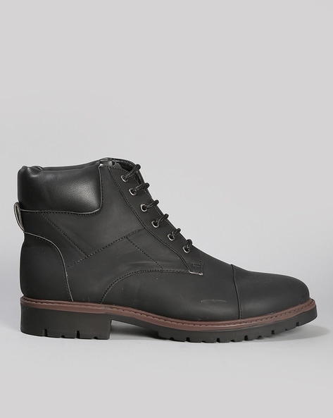 Carlton London Men Ankle-Length Lace-Up Boots