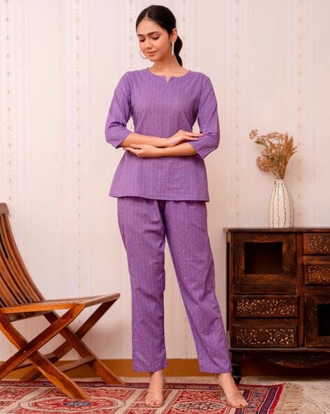 Purple outlet pyjamas ladies