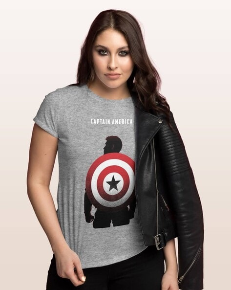 Captain america 2024 ladies t shirt