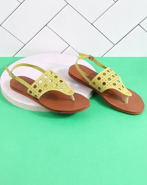 Buy Tan Flat Sandals for Women by ADORLY Online | Ajio.com