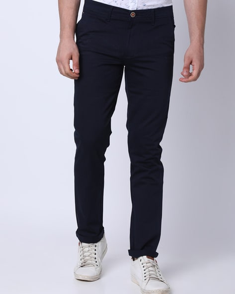 Buy Oxemberg Men Navy Diet Fit Solid Formal Trousers - Trousers for Men  4323996 | Myntra