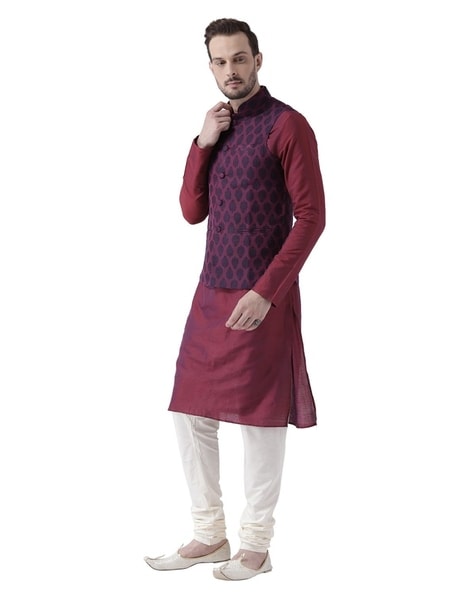 Buy Slim Fit Solid Nehru Collar Casual Kurtas Blue and Brown Combo of 2  Cotton for Best Price, Reviews, Free Shipping
