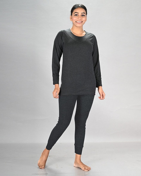 Buy Lux Inferno Women Cotton Thermal top - Grey Online at Low Prices in  India 