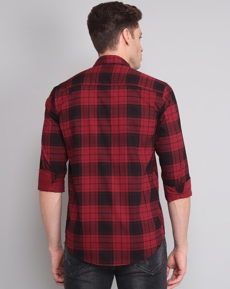 Men Regular Fir Checked Shirt