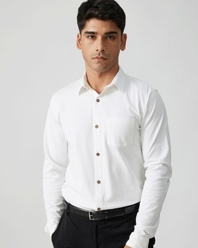 Men The Linen Regular Fit Shirt