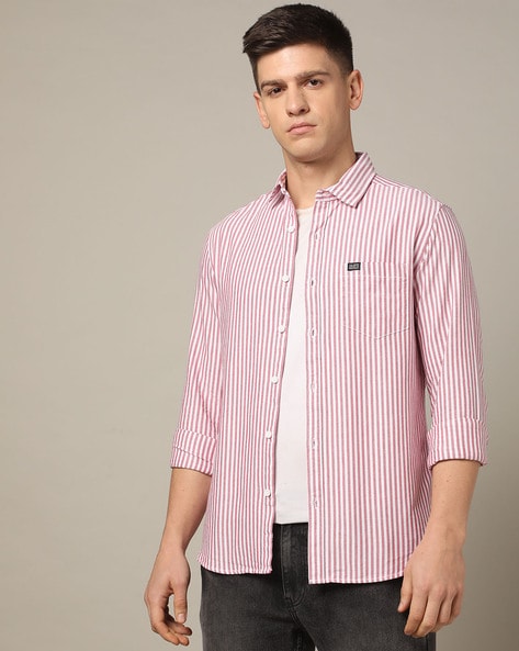 Red Striped Shirts - Buy Red Striped Shirts online in India