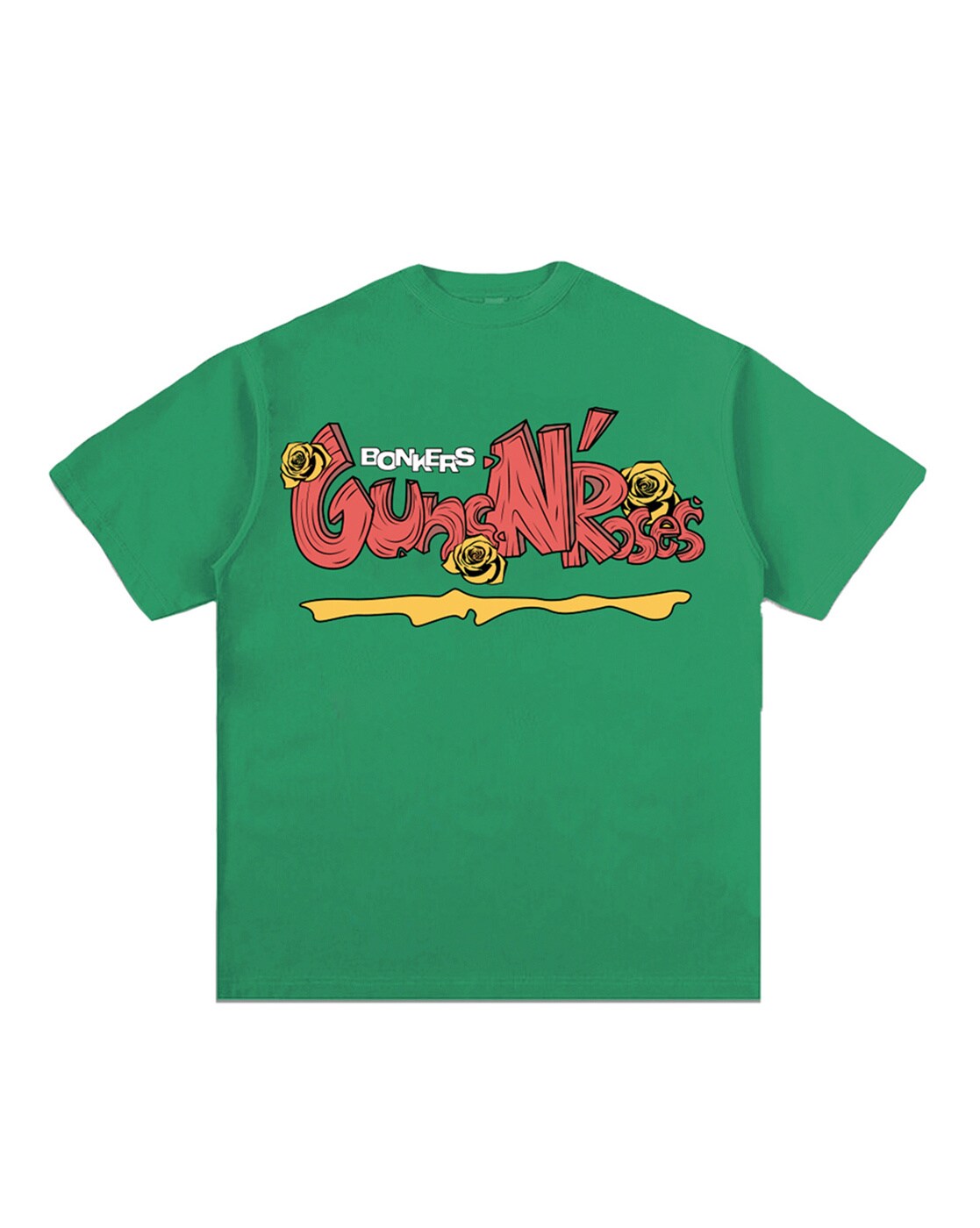 Bonkers Corner Typography Men Round Neck Green T-Shirt - Buy