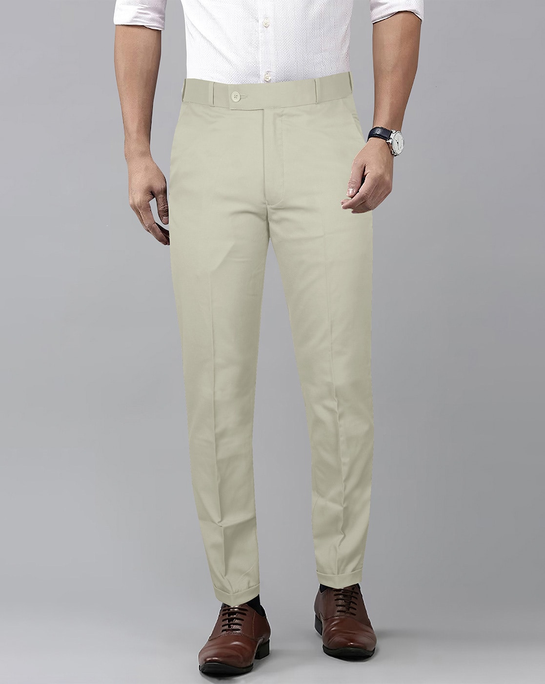 Brown Men Regular Fit Lightweight Casual Wear Full Length Cream Cotton  Formal Pant at Best Price in Navi Mumbai | Extreme Sports