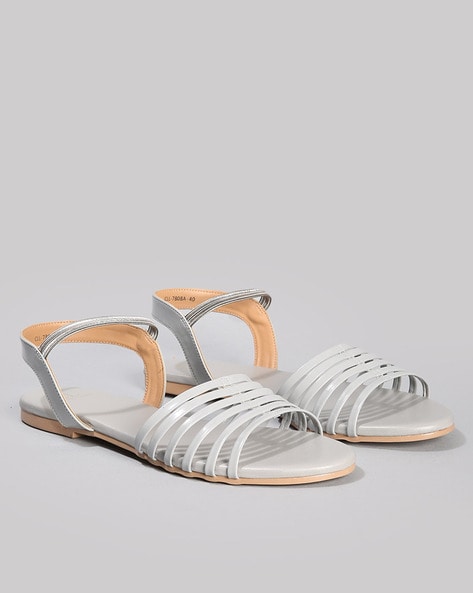 Lace It Up Ivory Flat Sandal | Garmentory