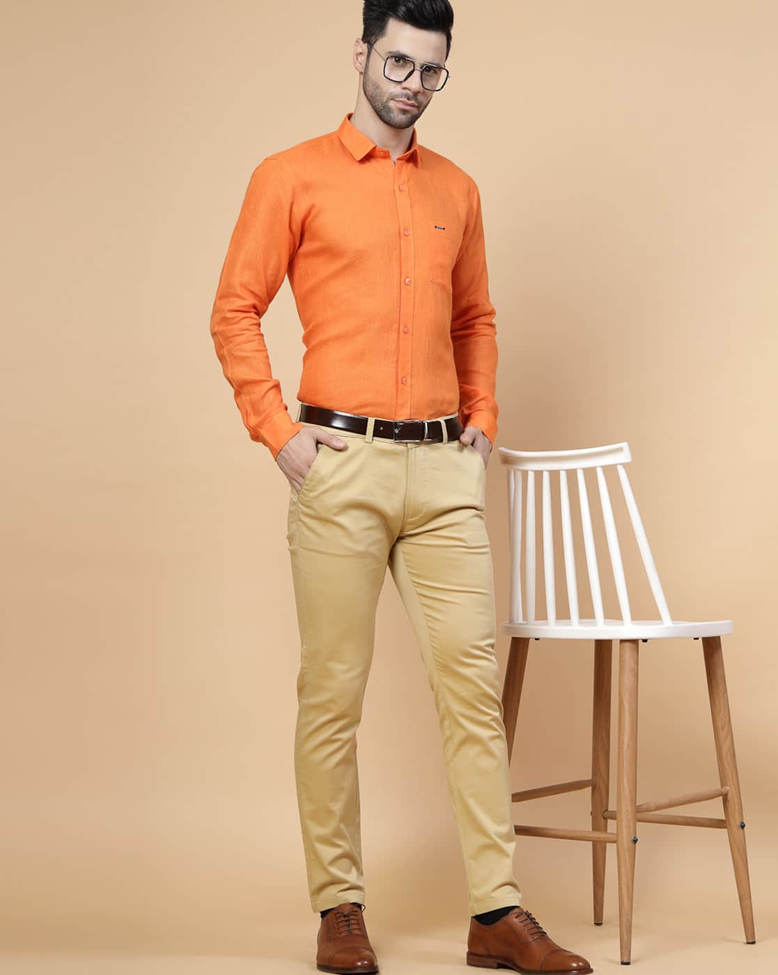 Buy Orange Shirts for Men by JADEBERRY Online