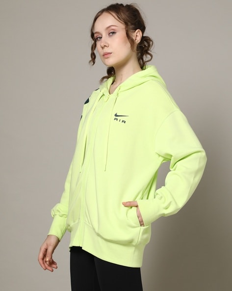 Lime green nike sales hoodie womens