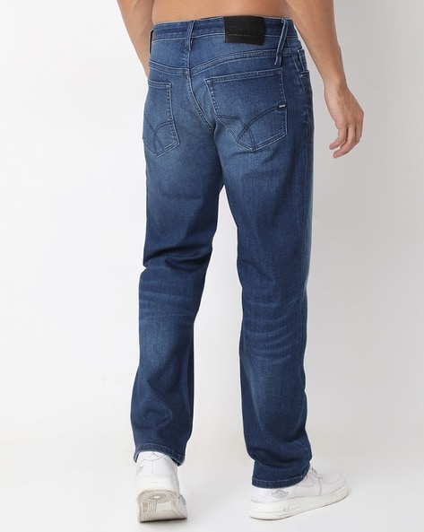 Men Mid-Rise Straight Fit Rodeo Denim Jeans