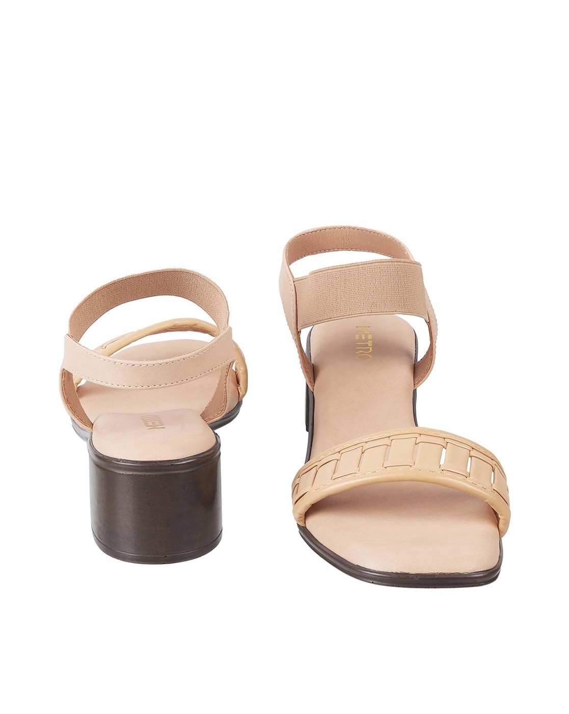 Buy Black Heeled Sandals for Women by Metro Online | Ajio.com
