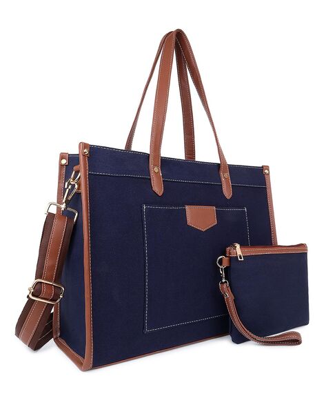 Denim Laptop Tote Bag – All About Her