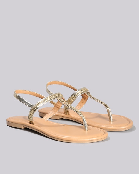 Buy Gold Flat Sandals for Women by Carlton London Online Ajio