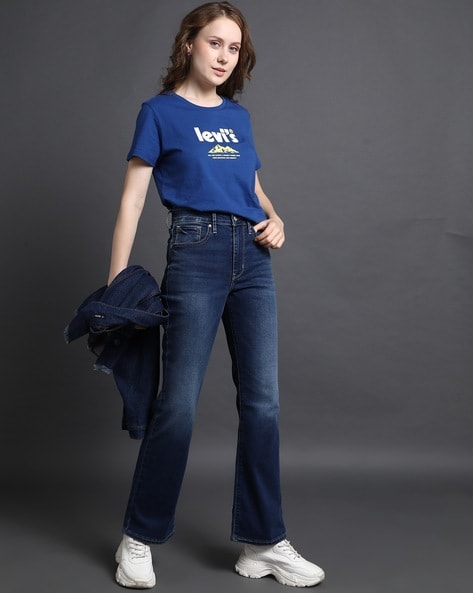 LEVI'S 725 Boot-Leg Women Blue Jeans - Buy LEVI'S 725 Boot-Leg Women Blue  Jeans Online at Best Prices in India