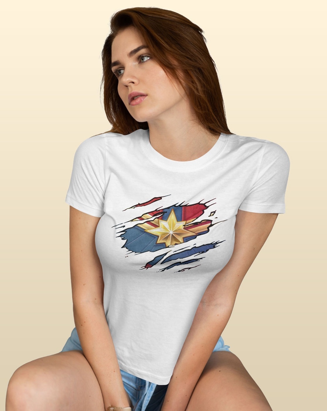 Girls captain marvel t shirt online