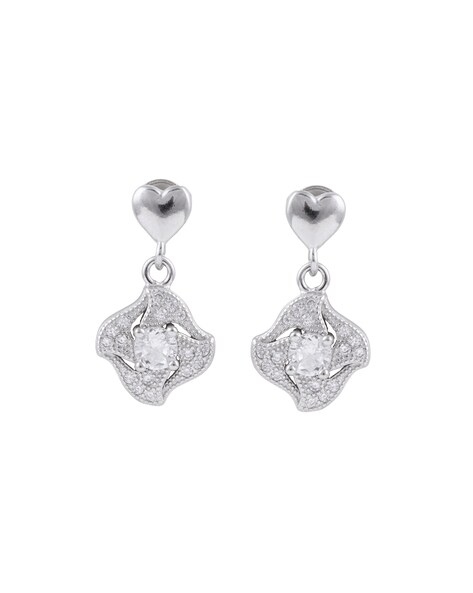 wholesale kuchi jewellery earrings in silver with precious stones