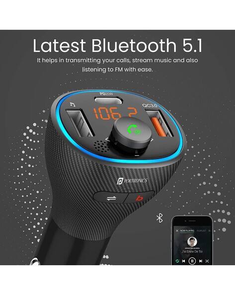 Auto 15 Bluetooth with FM Transmitter In-Car Radio Adapter