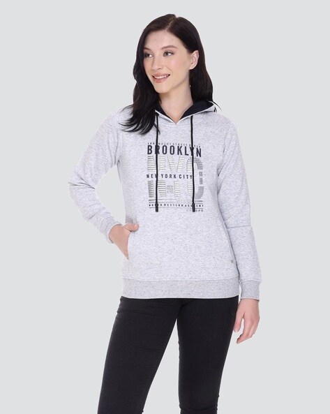 New York Women Sweatshirt, New York Print Hoodie Women