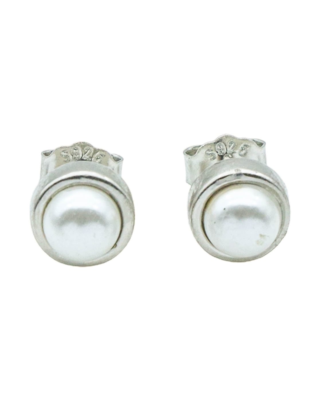 Femme Jam 925 Sterling Silver 30mm Big Size Pearl Statement Stud Earrings  for Women & Girl White Gold Pearl Stud Earring Price in India - Buy Femme  Jam 925 Sterling Silver 30mm