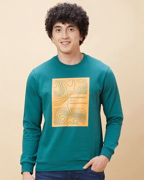 Men Printed Regular Fit Sweatshirt