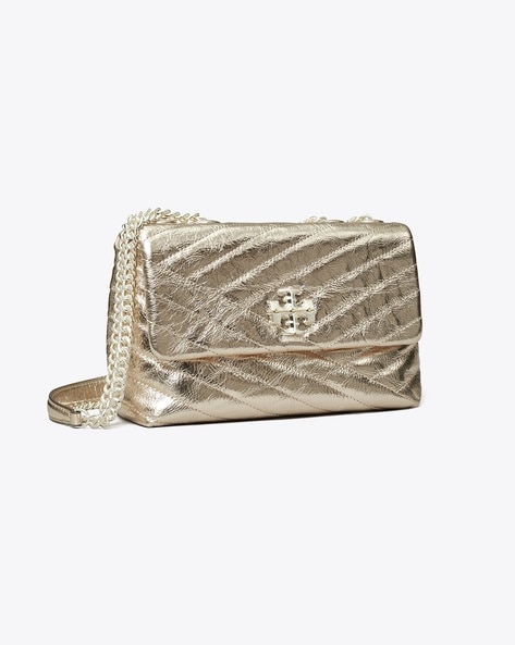 Patent leather crossbody bag Tory Burch Silver in Patent leather - 25492946