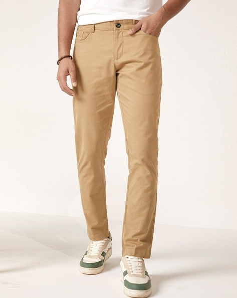 Buy Khaki Trousers & Pants for Men by PAUL STREET Online | Ajio.com
