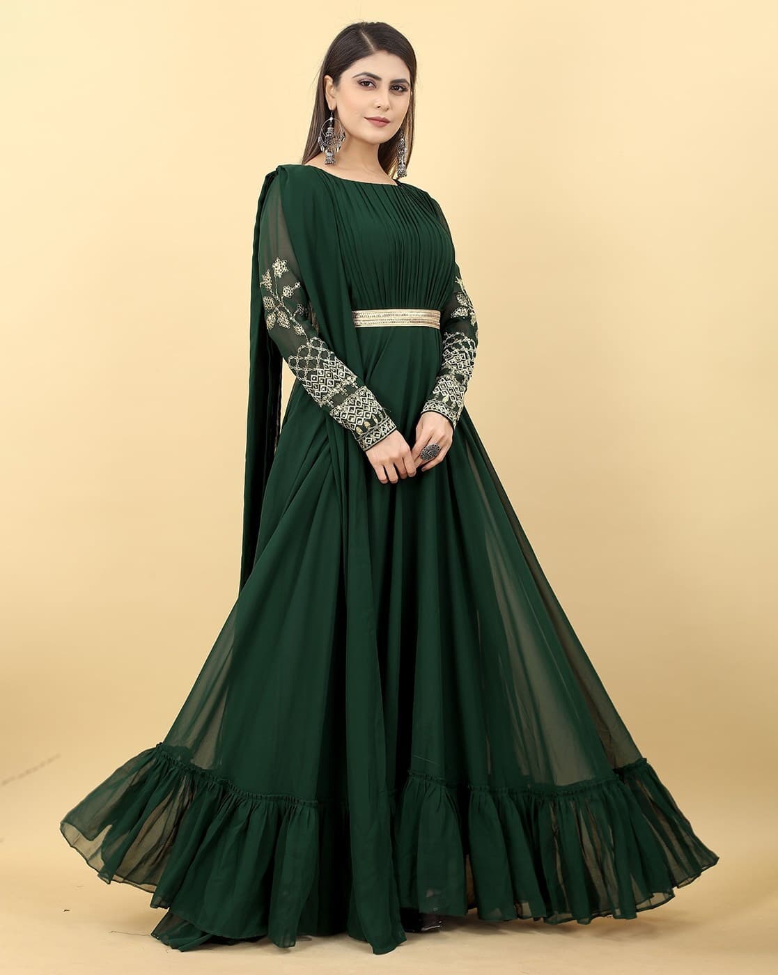 Buy Green Dresses Gowns for Women by ETHNIC YARD Online