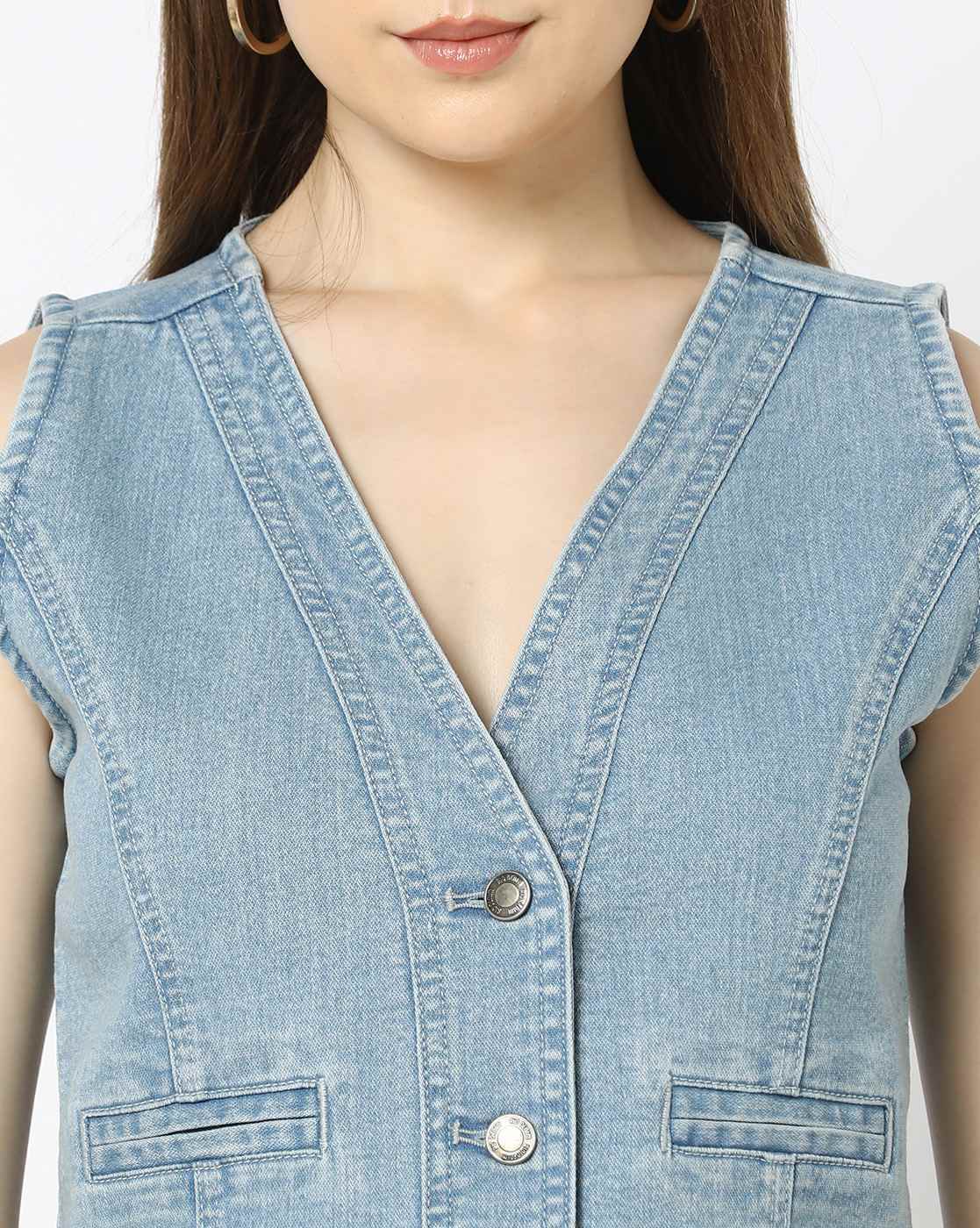 Madewell Women's Sleeveless Denim Jean Jacket Vest Light Blue Size S - Shop  Linda's Stuff