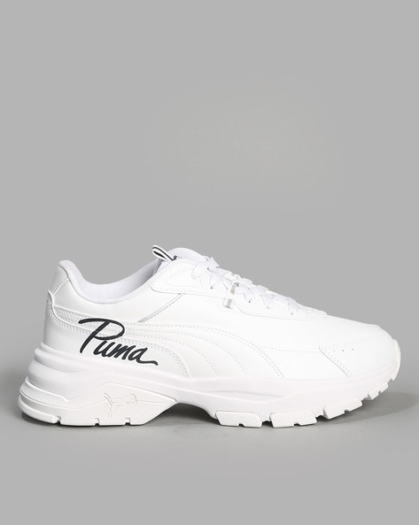Buy PUMA White Mesh Regular Lace Up Mens Sport Shoes | Shoppers Stop