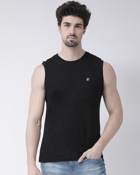 Sleeveless crew neck sale