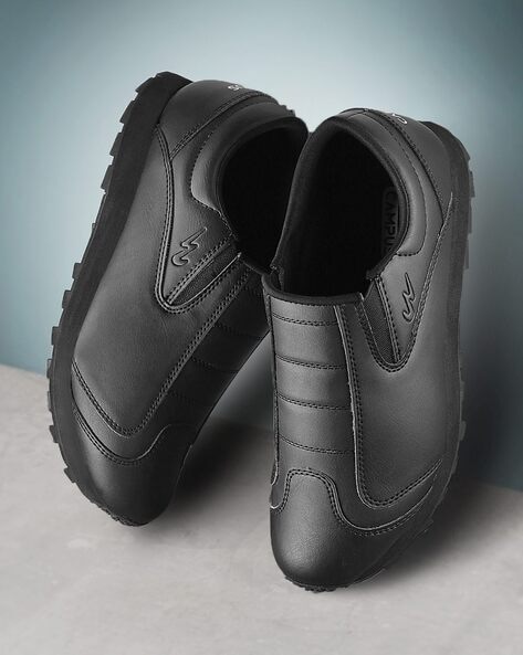 Mens black slip on cheap work shoes