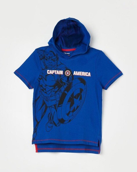 captain america hooded t shirt