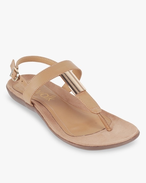 Buy Maroon Flat Sandals for Women by AJIO Online | Ajio.com