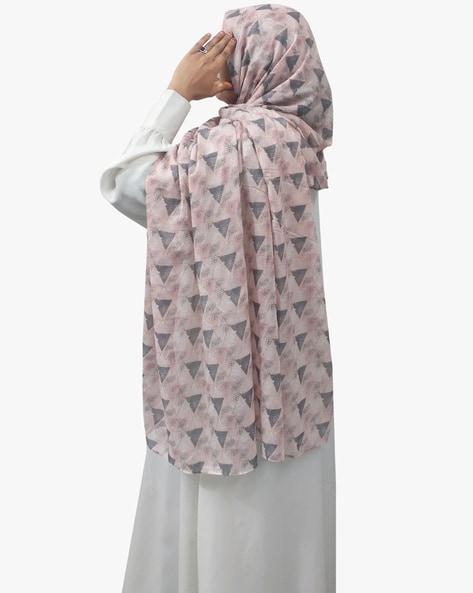 Women Geometric Print Polyester Stole Price in India