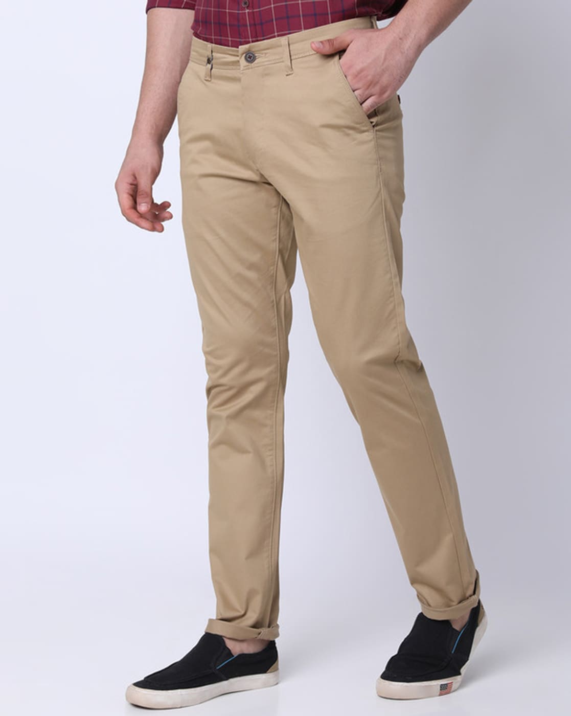 Buy Oxemberg Men's Slim Pants (F6164B_Beige_36) at Amazon.in