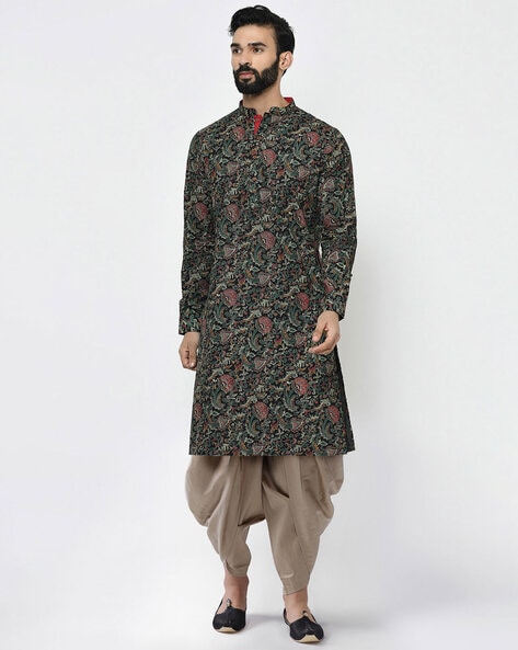 Buy Off White Silk Embroidery Thread Placket Kurta Set For Men by Ankita  Lath Online at Aza Fashions.