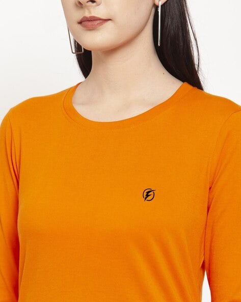 Buy Orange Tshirts for Women by FRISKERS Online