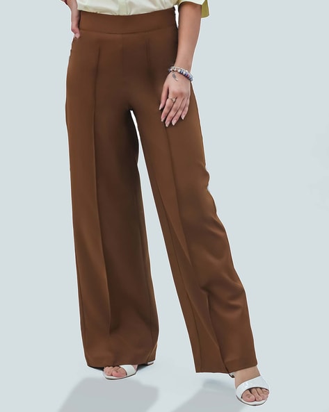 Brown Trousers For Women Online – Buy Brown Trousers Online in India