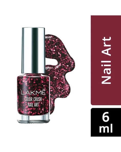 Lakme Color Crush Nail Art - G12 + Nail Polish Remover Combo - 27ml+6ml |  eBay