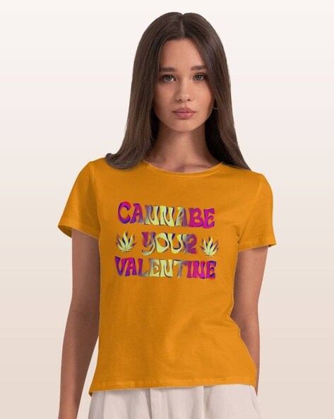 Buy Yellow Tshirts for Women by MACMERISE Online