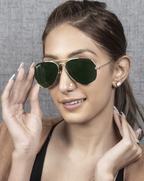 Green aviator glasses best sale