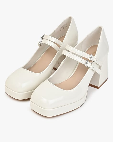 Women Square-Toe Chunky Heeled Shoes