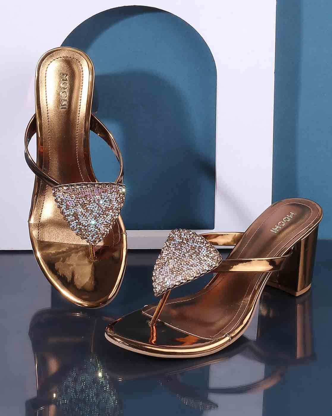 Buy Women Gun-Metal Ethnic Sandals Online | Walkway Shoes