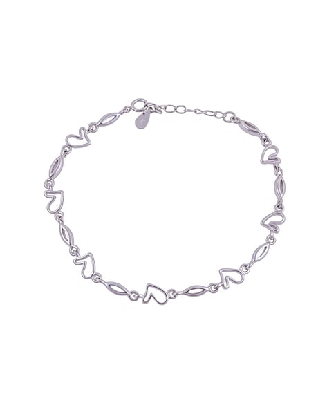 Heart-Shaped Silver Plating Bracelet - ShinzoCart