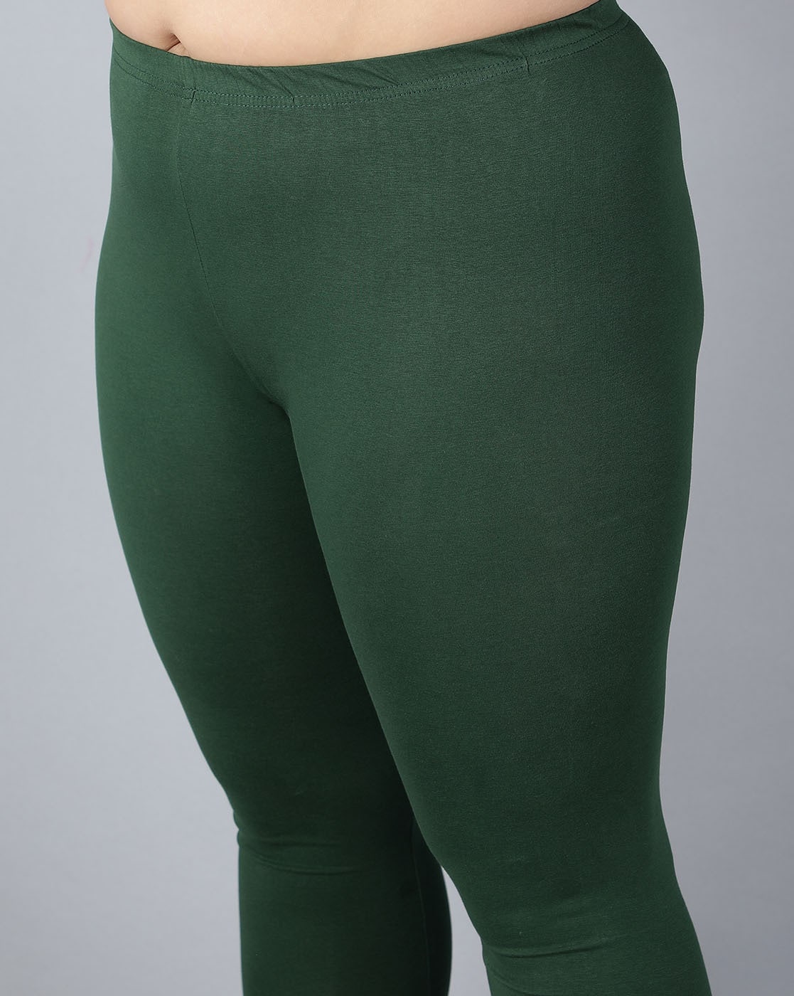 Women`s Plus Size Long Leggings Cotton Lace Edge Full Length Legging | eBay