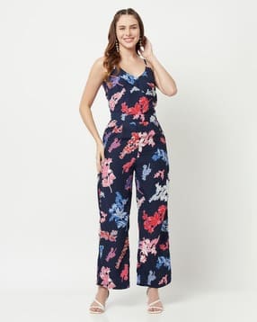 sqew Women Floral Print V-Neck Jumpsuit-picture-18