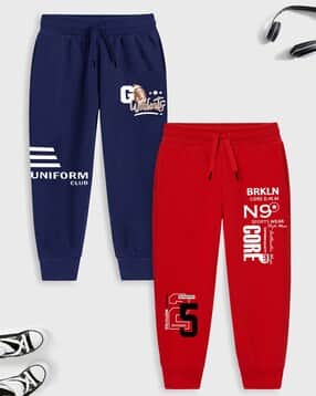 trampoline Boys Pack of 2 Typographic Print Joggers-picture-30